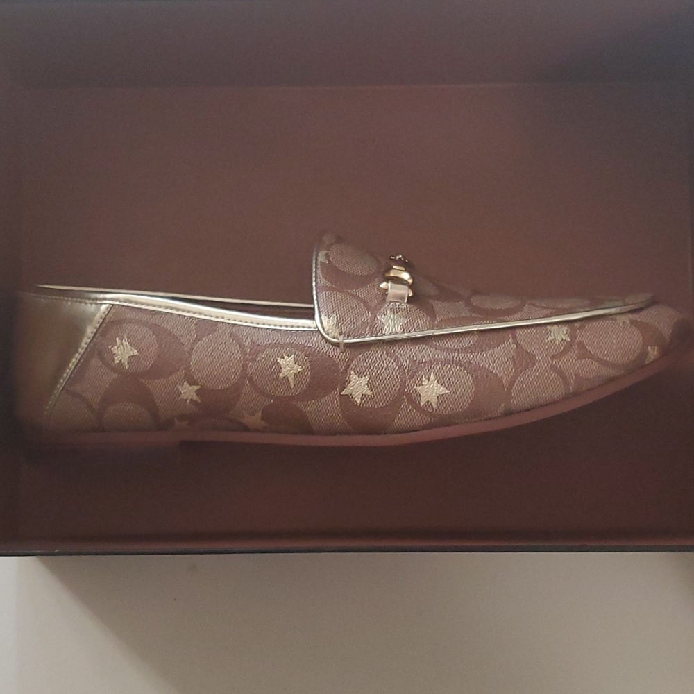 Coach-Haley Sig PVC Loafer-Style No FG3143 232368 - Color:Khaki/Gold - Size 11 B - Picture 9 of 13